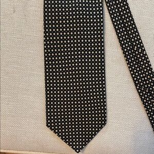 Joseph Abboud Black and Cream Polka Dot Tie